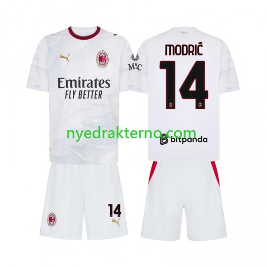 AC Milan Fotballdrakt Modrić Luka 14 Barn Bortedraktsett 2026-2027 Kortermet