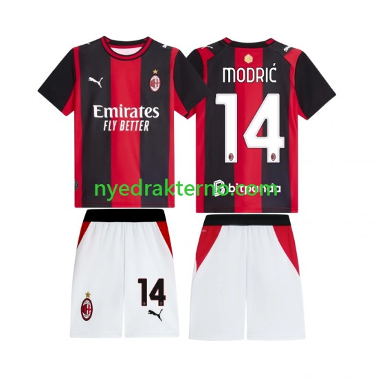 AC Milan Fotballdrakt Modrić Luka 14 Barn Hjemmedraktsett 2026-2027 Kortermet