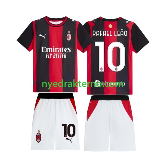 AC Milan Fotballdrakt Rafael Leao 10 Barn Hjemmedraktsett 2026-2027 Kortermet