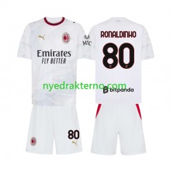 AC Milan Fotballdrakt Ronaldinho 80 Barn Bortedraktsett 2026-2027 Kortermet