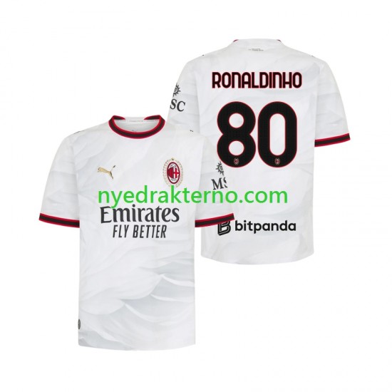 AC Milan Fotballdrakt Ronaldinho 80 Herre Bortedraktsett 2026-2027 Kortermet