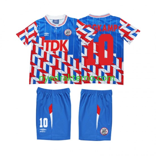 AFC Ajax Fotballdrakt BERGKAMP 10 1989 1990 Retro Barn Bortedraktsett Langermet