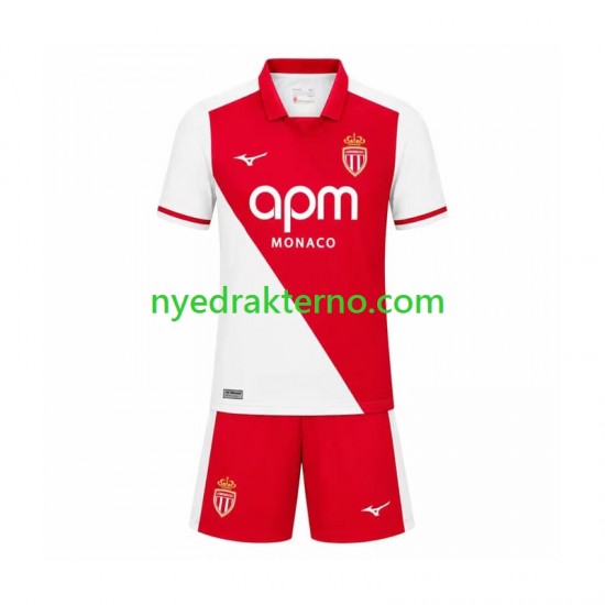 AS Monaco Fotballdrakt Barn Hjemmedraktsett 2026-2027 Kortermet