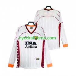 AS Roma Fotballdrakt 2000 Retro Herre Bortedraktsett 1999 Langermet