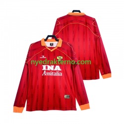 AS Roma Fotballdrakt 2000 Retro Herre Hjemmedraktsett 1999 Langermet