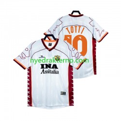 AS Roma Fotballdrakt Totti 10 2000 Retro Herre Bortedraktsett 1999 Kortermet