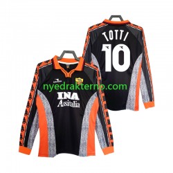AS Roma Fotballdrakt Totti 10 1998 Retro Herre Tredjedraktsett 1999 Langermet