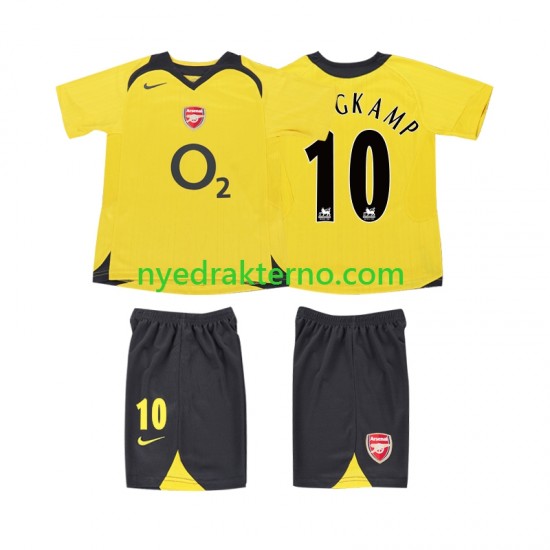 Arsenal Fotballdrakt BERGKAMP 10 2005 Retro Barn Bortedraktsett 2006 Kortermet