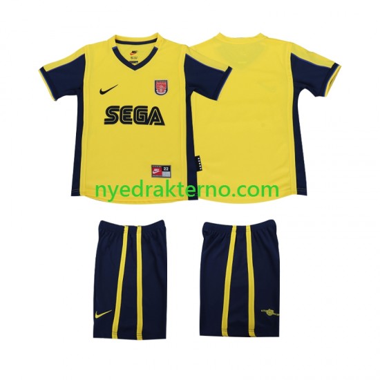 Arsenal Fotballdrakt 2000 2001 Retro Barn Bortedraktsett Kortermet