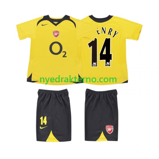 Arsenal Fotballdrakt Thierry Henry 14 2005 Retro Barn Bortedraktsett 2006 Kortermet
