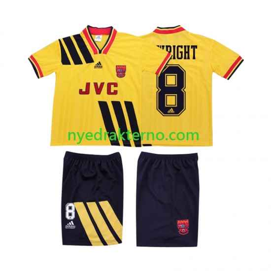 Arsenal Fotballdrakt WRIGHT 8 1993 Retro Barn Bortedraktsett 1994 Kortermet