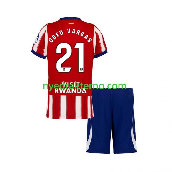 Atlético Madrid Fotballdrakt Obed Vargas 21 Barn Hjemmedraktsett 2026-2027 Kortermet