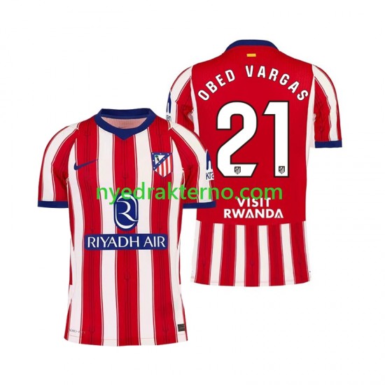 Atlético Madrid Fotballdrakt Obed Vargas 21 Herre Hjemmedraktsett 2026-2027 Kortermet
