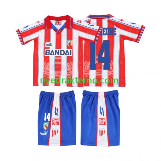 Atlético Madrid Fotballdrakt SIMEONE 14 1996 1997 Retro Barn Hjemmedraktsett Kortermet