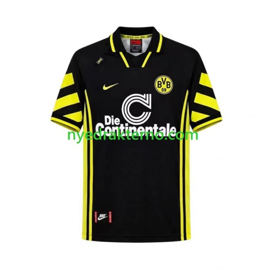 Borussia Dortmund Fotballdrakt 1996 Retro Herre Bortedraktsett Kortermet