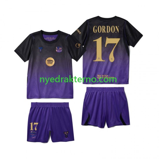FC Barcelona Fotballdrakt Anthony Gordon 17 Barn Bortedraktsett 2026-2027 Kortermet
