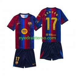 FC Barcelona Fotballdrakt Anthony Gordon 17 Barn Hjemmedraktsett 2026-2027 Kortermet