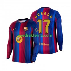 FC Barcelona Fotballdrakt Anthony Gordon 17 Herre Hjemmedraktsett 2026-2027 Langermet