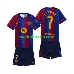 FC Barcelona Fotballdrakt Ferran Torres 7 Barn Hjemmedraktsett 2026-2027 Kortermet