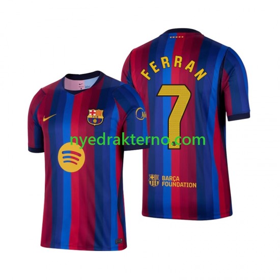 FC Barcelona Fotballdrakt Ferran Torres 7 Herre Hjemmedraktsett 2026-2027 Kortermet