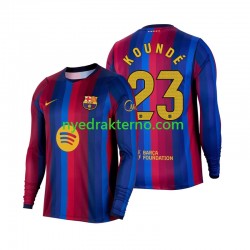 FC Barcelona Fotballdrakt Jules Kounde 23 Herre Hjemmedraktsett 2026-2027 Langermet
