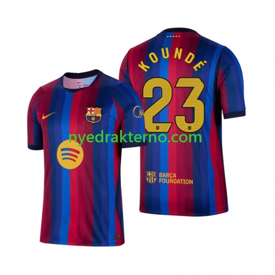 FC Barcelona Fotballdrakt Jules Kounde 23 Herre Hjemmedraktsett 2026-2027 Kortermet