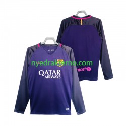 FC Barcelona Fotballdrakt 2016 2017 Retro Herre Bortedraktsett Langermet