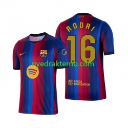 FC Barcelona Fotballdrakt Rodri 16 Herre Hjemmedraktsett 2026-2027 Kortermet