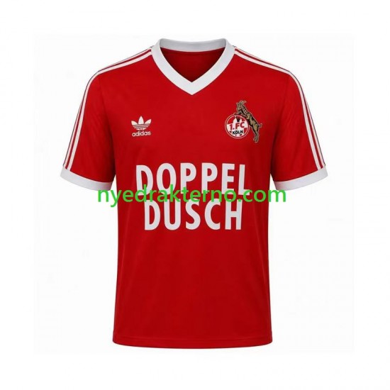 FC Köln Fotballdrakt 1984 1985 Retro Herre Bortedraktsett Kortermet