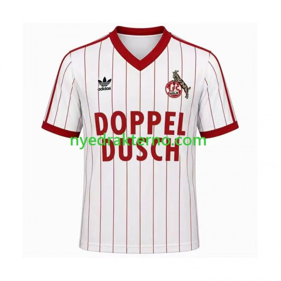 FC Köln Fotballdrakt 1982 1983 Retro Herre Hjemmedraktsett Kortermet