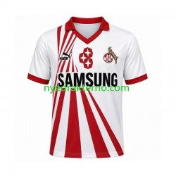 FC Köln Fotballdrakt 1990 1991 Retro Herre Hjemmedraktsett Kortermet