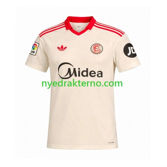 Sevilla FC Fotballdrakt Retro Herre Hjemmedraktsett 2025-2026 Kortermet