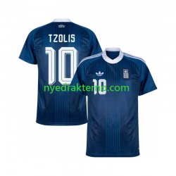 Hellas Fotballdrakt Christos Tzolis 17 Herre Bortedraktsett 2026-2027 Kortermet