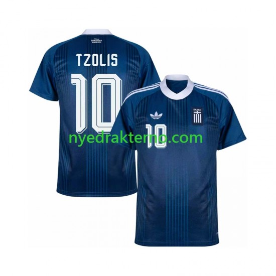 Hellas Fotballdrakt Christos Tzolis 17 Herre Bortedraktsett 2026-2027 Kortermet