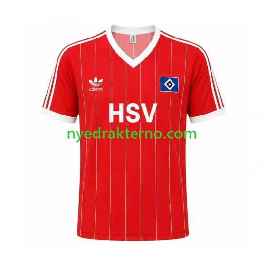 Hamburger SV Fotballdrakt 1983 Retro Herre Bortedraktsett Kortermet