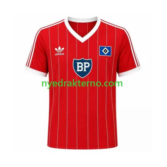 Hamburger SV Fotballdrakt 1984 Retro Herre Bortedraktsett Kortermet