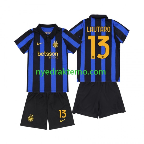 Inter Milan Fotballdrakt Lautaro Martinez 13 Barn Hjemmedraktsett 2026-2027 Kortermet