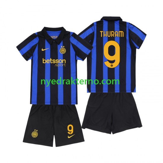 Inter Milan Fotballdrakt Marcus Thuram 9 Barn Hjemmedraktsett 2026-2027 Kortermet