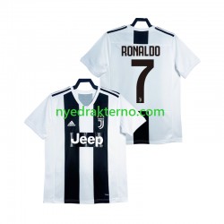Juventus Fotballdrakt Cristiano Ronaldo 2018 2019 Retro Herre Hjemmedraktsett Kortermet