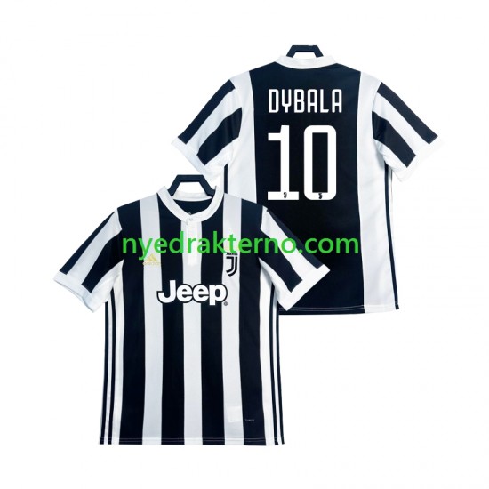 Juventus Fotballdrakt DYBALA 21 2017 2018 Retro Herre Hjemmedraktsett Kortermet
