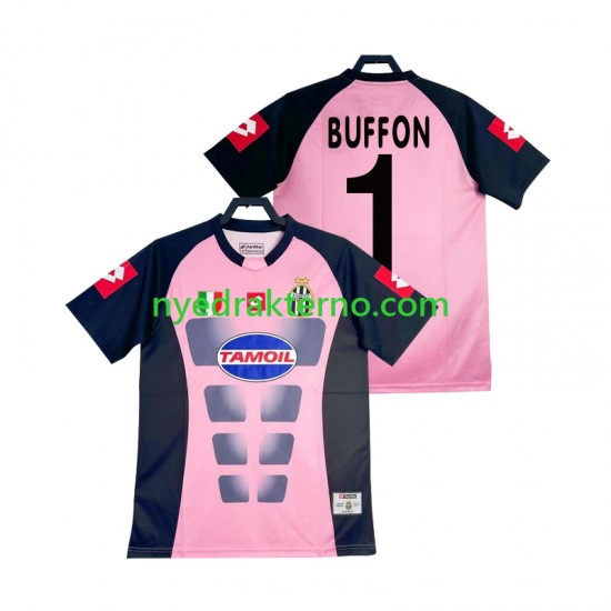 Juventus Fotballdrakt Buffon 1 Keeper Retro Herre Bortedraktsett 2002-2003 Kortermet
