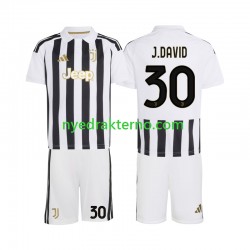 Juventus Fotballdrakt Jonathan David 30 Barn Hjemmedraktsett 2026-2027 Kortermet