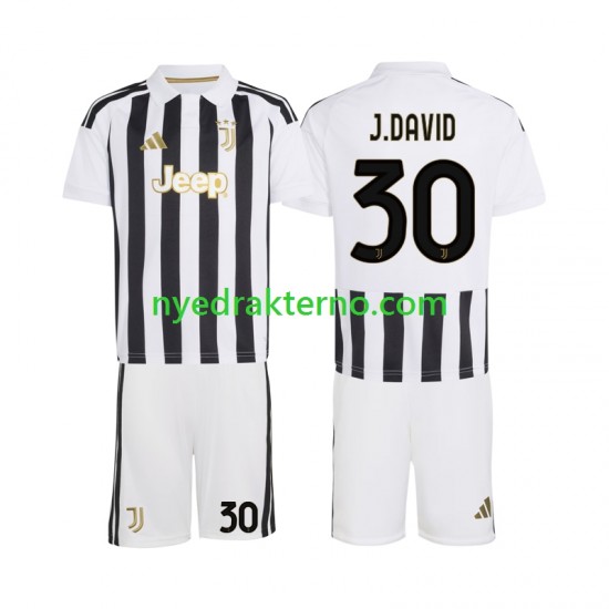 Juventus Fotballdrakt Jonathan David 30 Barn Hjemmedraktsett 2026-2027 Kortermet