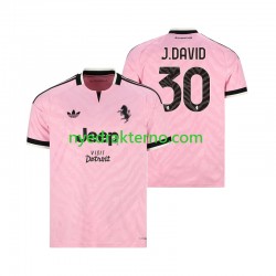 Juventus Fotballdrakt Jonathan David 30 Herre Bortedraktsett 2026-2027 Kortermet
