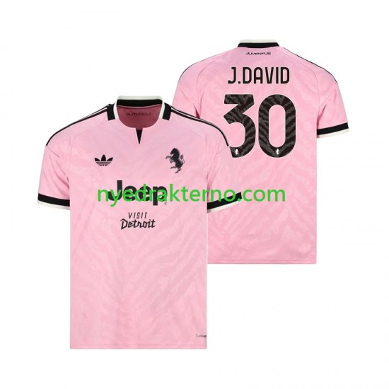 Juventus Fotballdrakt Jonathan David 30 Herre Bortedraktsett 2026-2027 Kortermet