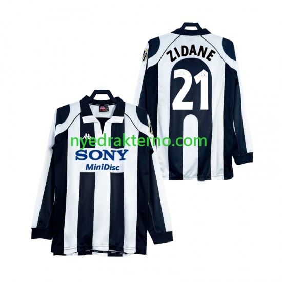 Juventus Fotballdrakt ZIDANE 21 1997 1998 Retro Herre Hjemmedraktsett Langermet