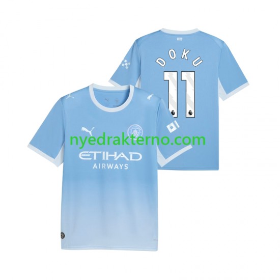 Manchester City Fotballdrakt Jeremy Doku 11 Herre Hjemmedraktsett 2026-2027 Kortermet