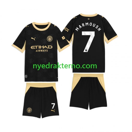 Manchester City Fotballdrakt Omar Marmoush 7 Barn Bortedraktsett 2026-2027 Kortermet
