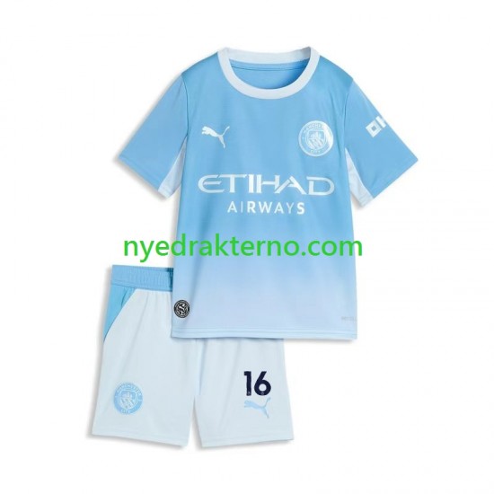 Manchester City Fotballdrakt Rodri 16 Barn Hjemmedraktsett 2026-2027 Kortermet