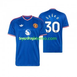 Manchester United Fotballdrakt Benjamin Sesko 30 Herre Bortedraktsett 2026-2027 Kortermet